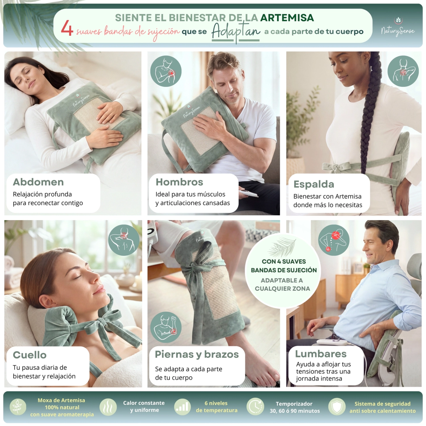 Doble repuesto de cojín de moxa para almohadilla eléctrica relax NaturySense®